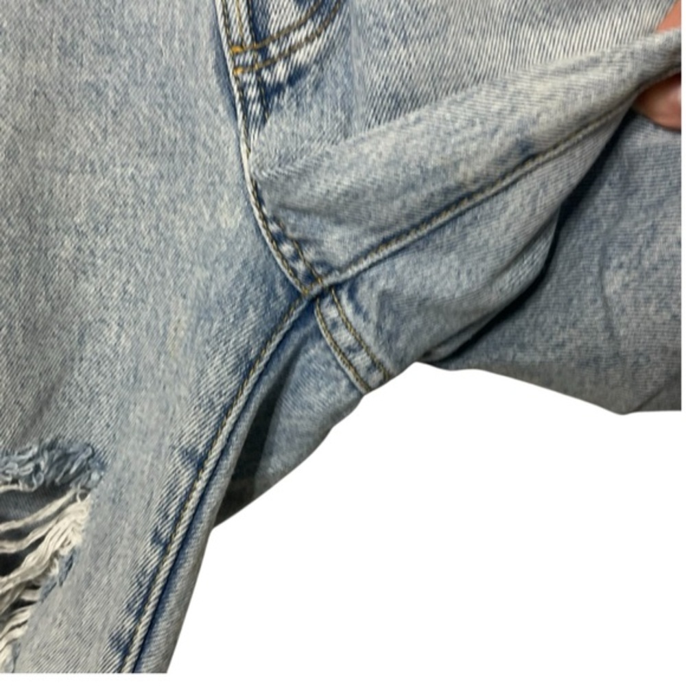 AO.LA by Alice and Olivia Jeans 25 Light Indigo Distressed Split‎ Hem Denim - Picture 7 of 14